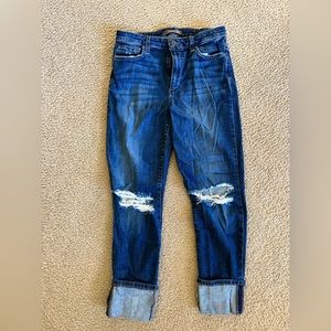 JOE’S Jeans High Rise Cuffed Ankle Distressed Crop - Size 29